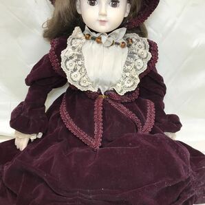 Z100 オオイケ 美人西洋人形 抱き人形 スリープアイ アンティークドール 昭和レトロ OIKE ドレス ソフビ ビスクドール 約60cm 4bの画像5