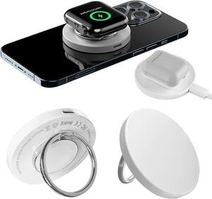 3in1 ワイヤレス充電器 Magsafe対応 AirPods Apple Watch充電器 ホルダー グリップ スタンド マグセーフ 充電器