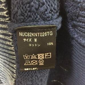 nano universe ナノユニバース 通年 加工 クレイジー切替★ コットン ニット パーカー Sz.M メンズ ネイビーインディゴ パッチワークの画像5