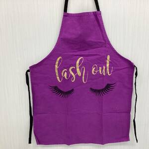  purple eyelashes salon apron ②