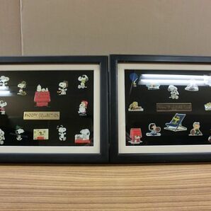 #i4【梱80】 ピーナッツ スヌーピー LIMITED EDITION 額装 ピンバッジセット SNOOPY COLLECTION / PEANUTS LEISURE TIME まとめの画像1