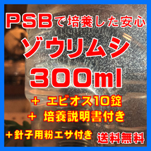 ★送料無料★PSBで培養したゾウリムシ種水300ml＋エビオス10錠＋培養説明書＋針子用粉エサ。_画像1