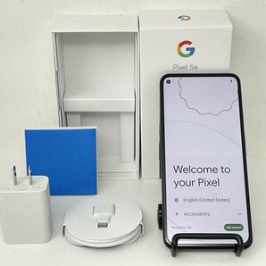 J128【動作確認済・赤ロム保証】 Google Pixel 5a 5G 128GB softbank ブラックの画像1