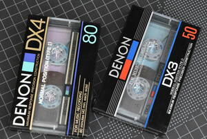 デンオンカセットテープ【 DENON : ” ＤＸ３・ＤＸ４” (TYPEⅠ) 】各１巻 合計２巻 （未使用・未開封品）