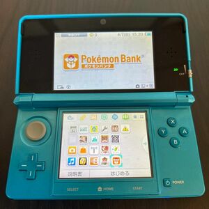 3DS アクアブルー　本体　ポケモンバンク