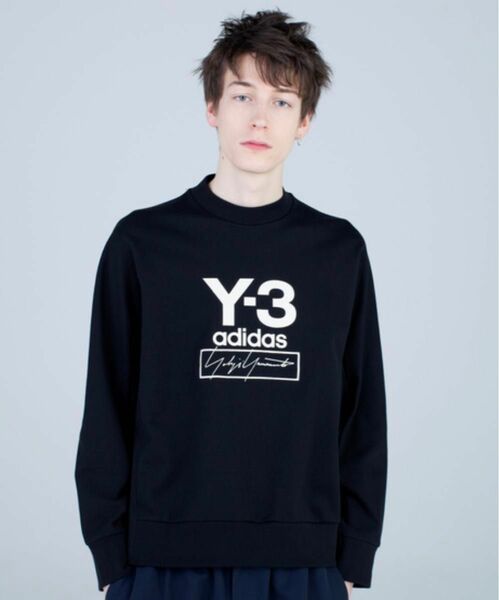 Y-3 STACKED LOGO CREW SWEATER スウェット トレーナー ワイスリー Mサイズ