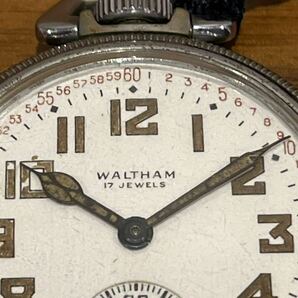 1円〜ウォルサム WALTHAM ヴィンテージ 懐中時計 手巻きミリタリー 稼働品 の画像4