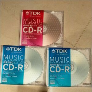 CD-R　 TDK　3枚セット　音楽用　80　music 録音用