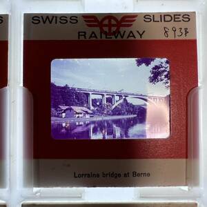 【昔の鉄道写真 ネガ ポジ】スイス国鉄■Lorraine bridge at Berne■星晃 氏 所蔵■P-893B