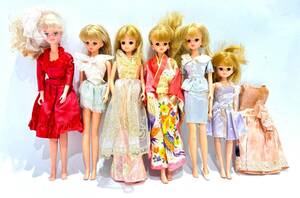 DRM-NI-007 *1 jpy ~ secondhand goods / present condition goods [TAKARA Takara /MATTEL Mattel doll set sale ] Licca-chan Barbie Chan Jenny etc. Showa Retro 