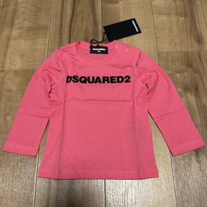 新品 未使用 タグ付き ★定価15,180円 Dsquared2 ベビー 85cm ディースクエアード ロゴ フロックプリントトップス Tシャツ 長袖 24の画像1