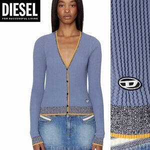 新品 未使用 タグ付き ★定価30,800円 DIESEL ディーゼル レディース Mサイズ Dロゴ Vネック ニット カーディガン 長袖 04