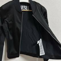 新品 未使用 タグ付き ★定価44,000円 DIESEL ディーゼル レディース Mサイズ ジップアップ ジャケット トップス ストレッチ ブラック 08_画像7