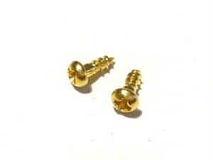 RC2 new goods *2 point tiger s rod cover for brass screw screw made in Japan 2.1x6.3 millimeter 2 piece screw gold Gold * inspection : Lespaul SG ES control 1
