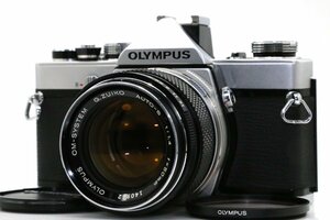 良品 OLYMPUS OM-1 シルバー 一眼レフフィルムカメラ OM-SYSTEM G.ZUIKO AUTO-S 50mm f1.4 標準 単焦点 プライム マニュアルレンズ