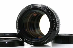 良品 MINOLTA MC ROKKOR-PF 85mm f1.7 ポートレート 単焦点 プライム マニュアル オールドレンズ