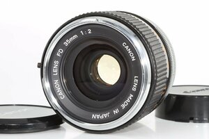 良品 Canon FD 35mm f2 銀枠 クロームノーズ 凹み 最大絞り16 〇 広角 単焦点 プライム マニュアル オールドレンズ