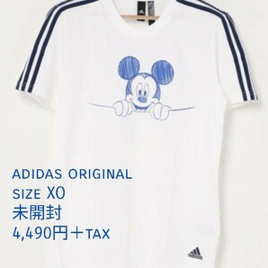 adidas original ミッキーマウス Tシャツ XO グラフィックTシャツ 青×白 未開封 公式オンラインショップ購入品の画像1