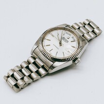 【動作品】BULOVA ブローバ SUPER SEVILLE スーパーセビル AT オートマ シルバー文字盤 自動巻き 腕時計 DAY DATE ヴィンテージ とけい _画像8