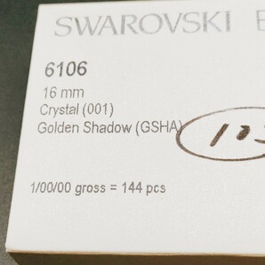 ☆残多 ヴィンテージ SWAROVSKI スワロフスキー ルース 6106 crystal クリスタル Golden Shadow GSHA ゴールデンシャドウ 103個 16 MMの画像10