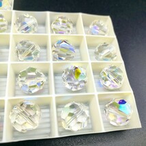 ☆ほぼ未使用 ヴィンテージ SWAROVSKI スワロフスキー ルース 5000 CRYSTAL クリスタル AURORA BOREALE オーロラボレアル 14MM 6/12 69個_画像5