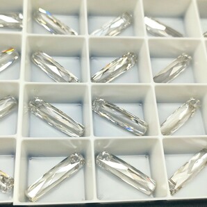 ☆ほぼ未使用 SWAROVSKI スワロフスキー ヴィンテージ ビーズ 6460 Crystal 001 Silver Shadow SSHA シルバーシャドウ 59個 20MM 大粒の画像4