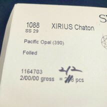 ☆ほぼ未使用 ヴィンテージ SWAROVSKI スワロフスキー ルース 1088 XIRIUS Chaton シリアスシャトン Pacific Opal 390 SS29 212個 裸石_画像9