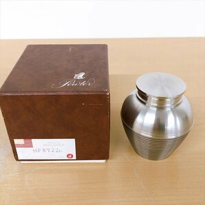 467*棗 マレーシア製 PEWTER ピューター 錫 97％ 内蓋付き 茶筒 茶入れの画像1