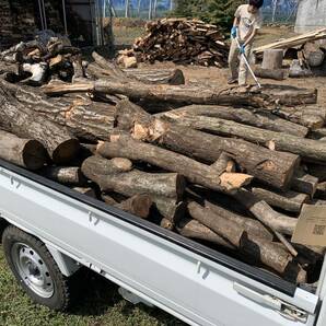 ①【群馬前橋発】丸棒薪 紅葉樹ミックス 軽トラック１台分 30km迄配送可の画像4