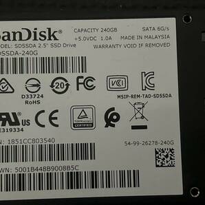 240GB 使用4610時間 SanDisk SSD PLUS おまけTeam XS2 SSD 120GB 送料無料の画像3