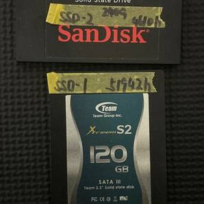 240GB 使用4610時間 SanDisk SSD PLUS おまけTeam XS2 SSD 120GB 送料無料の画像1