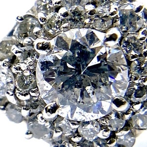 【即決/12号】 PT900 ダイヤモンド リング D:0.83ct 0.60ct 一粒ダイヤモンド 取巻き プラチナ 指輪 6.6ｇの画像2