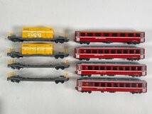 5-38＊Nゲージ KATO レーティッシュ鉄道 まとめ 10-1413 アルプスの赤い客車 EW1 / 10-1731 コンテナ貨物列車 カトー 別箱 鉄道模型(acc)_画像3