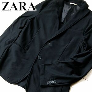 美品 (EUR)48 ザラ ZARA MAN メンズ テーラードジャケット 黒