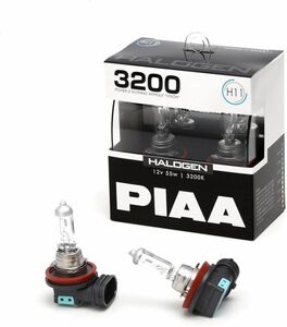 PIAA ヘッドライト・フォグランプ用 ハロゲン H11 3200K 車検対応 2個入 12V 55W HS6011