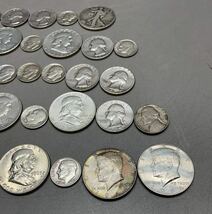 大量まとめ 銀貨 銀900 1916年〜1964年 アメリカ硬貨 60点コイン 50・25・5セント 重量 383g 貨幣_画像6