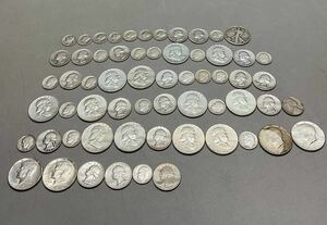 大量まとめ 銀貨 銀900 1916年〜1964年 アメリカ硬貨 60点コイン 50・25・5セント 重量 383g 貨幣