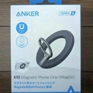Anker マグネット式スマホリング MagGo　ブラック Magnetic Grip