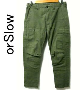 orSlow or s low lip Stop 6 pocket cargo pants work pants fa tea g pants M(2) Army green 