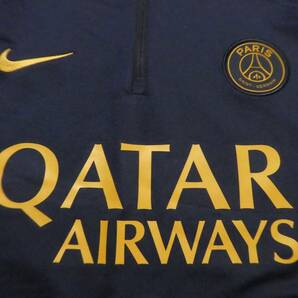 正規品 極美品 2023-24 NIKE PSG Paris Saint-Germain Dri-FIT ドリルトップ DX3108-499 トレーニングトップ 長袖 練習着 L 紺 ネイビーの画像4