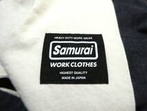 極美品 大きいサイズ38 SAMURAI JEANS サムライジーンズ SAMURAI WORK CLOTHES サムライワークローズ TCワークパンツ 紺 SWC500TC18-IB_画像7