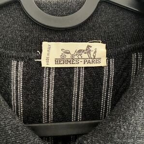 HERMES knit polo sweater エルメス ニットポロセーター  ウール カシミヤ イタリア製 ニット ロロピアーナ zilli メンズL size.Lの画像3