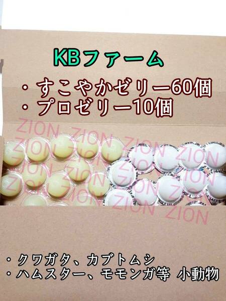 KBファーム すこやかゼリー16g 60個 プロゼリー16g 10個 クワガタ カブトムシ 小動物 ハムスター モモンガ ハリネズミ 昆虫ゼリー