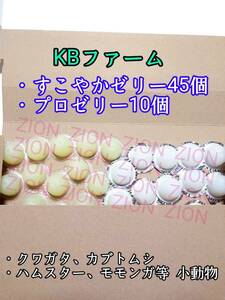 KBファーム すこやかゼリー16g 45個 プロゼリー16g 10個 クワガタ カブトムシ 小動物 ハムスター モモンガ ハリネズミ 昆虫ゼリー