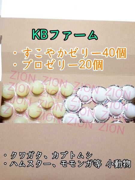 KBファーム すこやかゼリー16g 40個 プロゼリー16g 20個 クワガタ カブトムシ 小動物 ハムスター モモンガ ハリネズミ 昆虫ゼリー