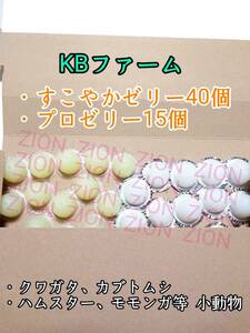 KBファーム すこやかゼリー16g 40個 プロゼリー16g 15個 クワガタ カブトムシ 小動物 ハムスター モモンガ ハリネズミ 昆虫ゼリー