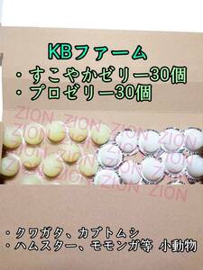 KBファーム すこやかゼリー16g 30個 プロゼリー16g 30個 クワガタ カブトムシ 小動物 ハムスター モモンガ ハリネズミ 昆虫ゼリー