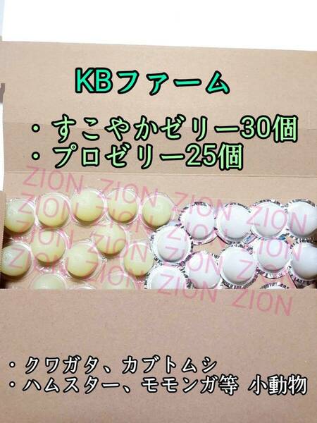 KBファーム すこやかゼリー16g 30個 プロゼリー16g 25個 クワガタ カブトムシ 小動物 ハムスター モモンガ ハリネズミ 昆虫ゼリー