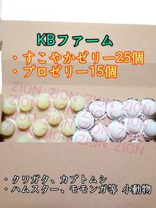 KBファーム すこやかゼリー16g 25個 プロゼリー16g 15個 クワガタ カブトムシ 小動物 ハムスター モモンガ ハリネズミ 昆虫ゼリー