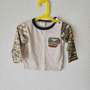 子供服　 キッズ長袖Tシャツ　キッズロンT　ベビー長袖Tシャツ　男の子90cm